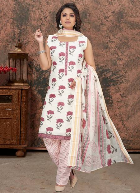 Peach Colour Nityam Fashion Cotton Printed Ethnic Heavy Latest Salwar Suit Collection 550 B
